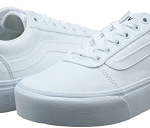 Vans Women's Ward Platform Sneaker, White Canvas White 0rg, 7.5