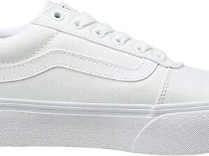 Vans Women's Ward Platform Sneaker, White Canvas White 0rg, 7.5