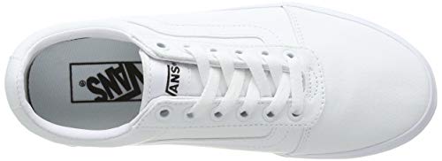 Vans Women's Ward Platform Sneaker, White Canvas White 0rg, 7.5