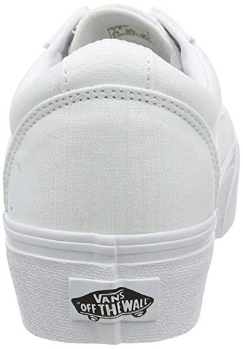 Vans Women's Ward Platform Sneaker, White Canvas White 0rg, 7.5