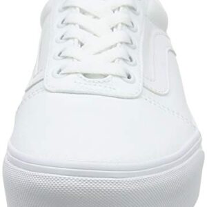 Vans Women's Ward Platform Sneaker, White Canvas White 0rg, 7.5