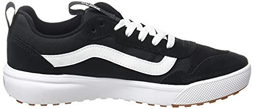 Vans Unisex Range Exp Suede Canvas Sneaker - Black/White 8