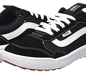 Vans Men's Low-Top Trainers Sneaker, Suede Canvas Black White, 10.5