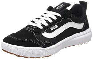 vans men’s low-top trainers sneaker, suede canvas black white, 10.5