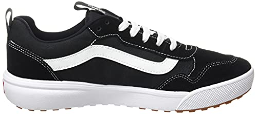 Vans Men's Low-Top Trainers Sneaker, Suede Canvas Black White, 10.5