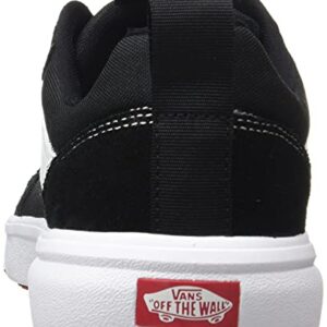 Vans Men's Low-Top Trainers Sneaker, Suede Canvas Black White, 10.5