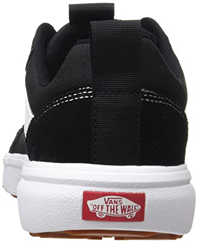 Vans Men's Low-Top Trainers Sneaker, Suede Canvas Black White, 10.5