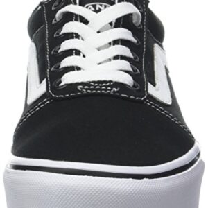 Vans Women's Ward Platform Low-Top Sneakers, Black ((Canvas) Black/White 187), 7.5