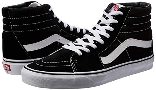 Vans Sk8-hi¿ Core Classics, Black/Black/White Canvas, 8.5