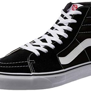 Vans Sk8-hi¿ Core Classics, Black/Black/White Canvas, 8.5