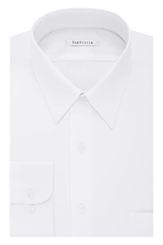 Van Heusen mens Big Fit Poplin Solid (Big and Tall) Dress Shirt, White, 18.5 Neck 34 -35 Sleeve XX-Large US