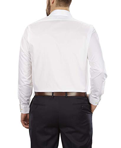 Van Heusen mens Big Fit Poplin Solid (Big and Tall) Dress Shirt, White, 18.5 Neck 34 -35 Sleeve XX-Large US