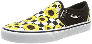 vans women’s low-top trainers sneaker, sunflower checker multi white, 8