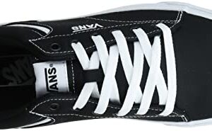 Vans Men's Seldan Sneaker, Black Canvas Black White 187, 12