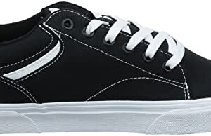 Vans Men's Seldan Sneaker, Black Canvas Black White 187, 12