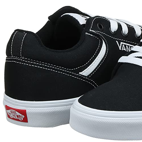 Vans Men's Seldan Sneaker, Black Canvas Black White 187, 12