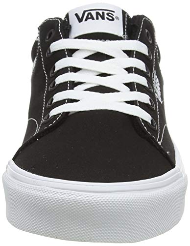 Vans Men's Seldan Sneaker, Black Canvas Black White 187, 12