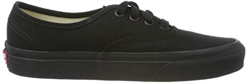 Vans Mens Authentic Canvas Sneakers Lace Up Casual Plimsolls Unisex Shoe - Black/Black - 12