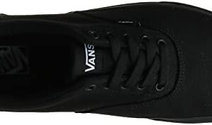 Vans Mens Authentic Canvas Sneakers Lace Up Casual Plimsolls Unisex Shoe - Black/Black - 12