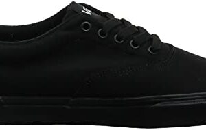 Vans Mens Authentic Canvas Sneakers Lace Up Casual Plimsolls Unisex Shoe - Black/Black - 12