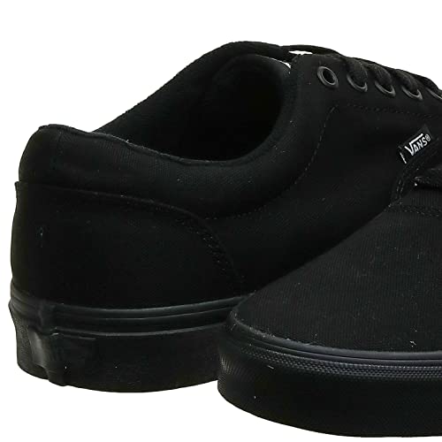 Vans Mens Authentic Canvas Sneakers Lace Up Casual Plimsolls Unisex Shoe - Black/Black - 12