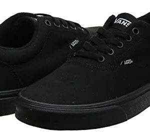 Vans Mens Authentic Canvas Sneakers Lace Up Casual Plimsolls Unisex Shoe - Black/Black - 12