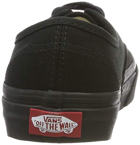 Vans Mens Authentic Canvas Sneakers Lace Up Casual Plimsolls Unisex Shoe - Black/Black - 12