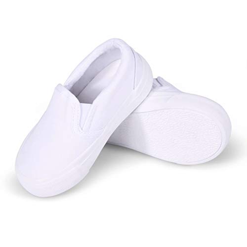 Kids Shoes Toddlers Canvas Sneakers Slip-on Comfortable Light Weight Skin-Friendly Causal Running Tennis Shoes for Boys Girls(Toddle/Little Kids/Big Kids)