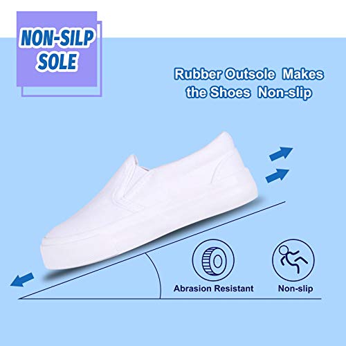 Kids Shoes Toddlers Canvas Sneakers Slip-on Comfortable Light Weight Skin-Friendly Causal Running Tennis Shoes for Boys Girls(Toddle/Little Kids/Big Kids)