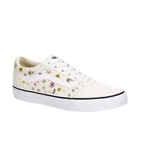 Vans Unisex Ward Lace up Closure Style Pressed Floral White Classic 8.5