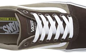 Vans Unisex Ward Deluxe Retro Suede - Low Platform Lace-up Sneaker - Brown/White Women 11 Men 9.5, 11 Women/9.5 Men