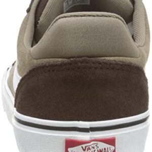 Vans Unisex Ward Deluxe Retro Suede - Low Platform Lace-up Sneaker - Brown/White Women 11 Men 9.5, 11 Women/9.5 Men