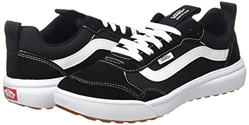 Vans Men's Low-Top Trainers Sneaker, Suede Canvas Black White, 13