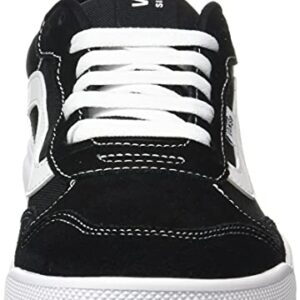 Vans Men's Low-Top Trainers Sneaker, Suede Canvas Black White, 13