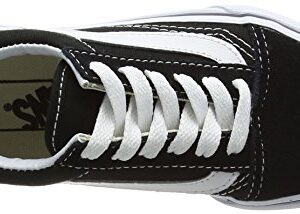 Vans Kids Old Skool Black/True White Skate Shoe, Black/White, 3 Little Kid