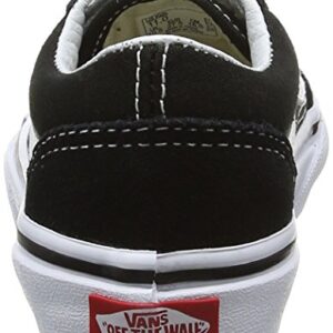 Vans Kids Old Skool Black/True White Skate Shoe, Black/White, 3 Little Kid