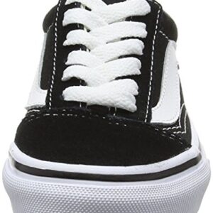 Vans Kids Old Skool Black/True White Skate Shoe, Black/White, 3 Little Kid