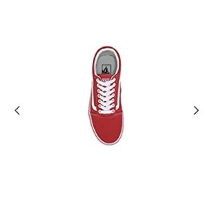 Vans Ward Low Top Sneaker - Racing Red/White (9.5) (Racing Red/White)