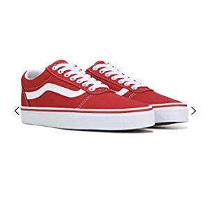 Vans Ward Low Top Sneaker - Racing Red/White (9.5) (Racing Red/White)