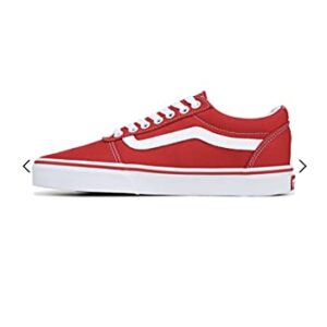 Vans Ward Low Top Sneaker - Racing Red/White (9.5) (Racing Red/White)