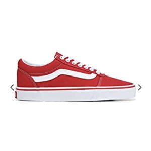 Vans Ward Low Top Sneaker - Racing Red/White (9.5) (Racing Red/White)