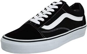 vans unisex old skool classic skate shoes (42 m eu / 10.5 b(m) us women / 9 d(m) us men, classic black/white)