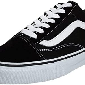 Vans Unisex Old Skool Classic Skate Shoes (42 M EU / 10.5 B(M) US Women / 9 D(M) US Men, Classic Black/White)