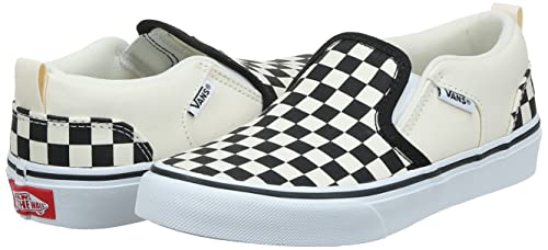 Vans Asher, Women’s Low-Top Sneakers, White (Checkerboard/Black/White), 6.5 US