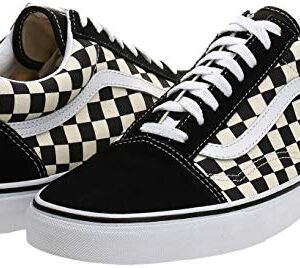 Vans Men's UA Old Skool Sneakers, Primary Check Black/White, 8