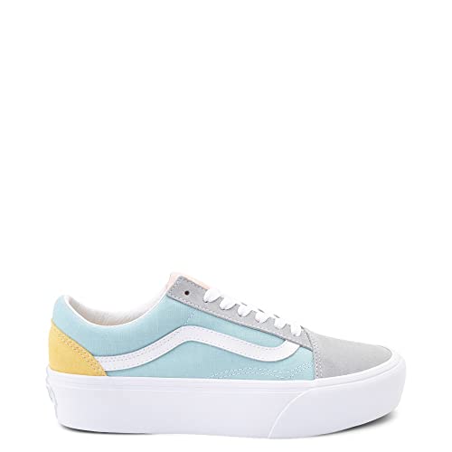 Unisex Old Skool Classic Platform Skate Shoe Sneakers (7766 Platform Pastel Color Block Mens 6.5)