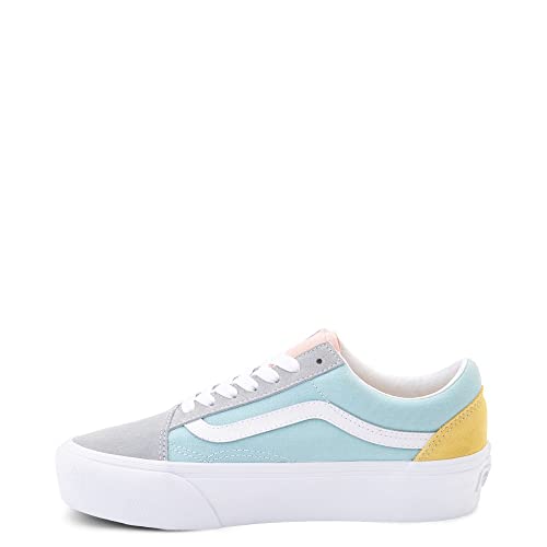 Unisex Old Skool Classic Platform Skate Shoe Sneakers (7766 Platform Pastel Color Block Mens 6.5)