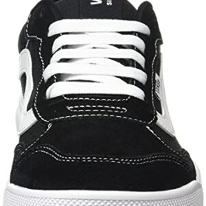 Vans Men's Low-Top Trainers Sneaker, Suede Canvas Black White, 9.5