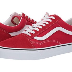 Vans Men's Old Skool Sneaker, Racing Red/True White, Size 9