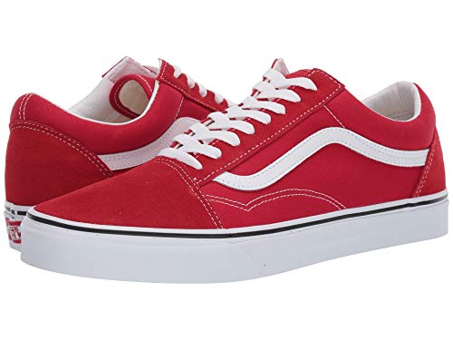 Vans Men's Old Skool Sneaker, Racing Red/True White, Size 9